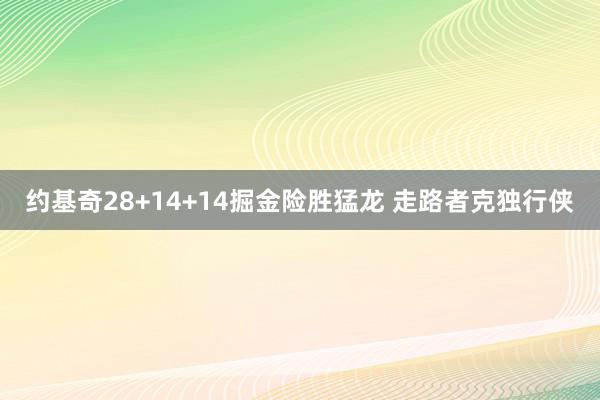 约基奇28+14+14掘金险胜猛龙 走路者克独行侠